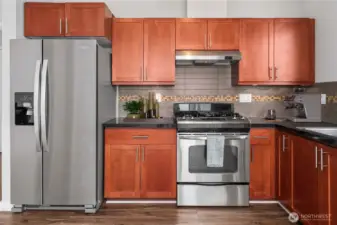Gas stove.