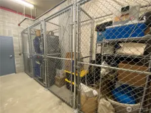 Storage room in garage