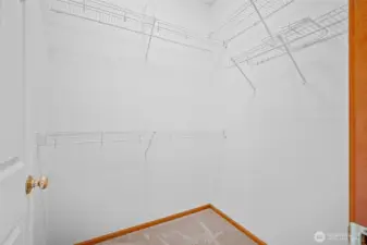 Plenty of room for all your clothes in the spacious walk in closet.