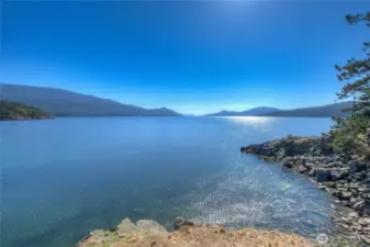 Looking directly south from the point.