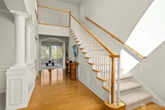 Soaring ceilings in the entry way.