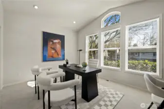 Main level bedroom or office. Room does have a closet.