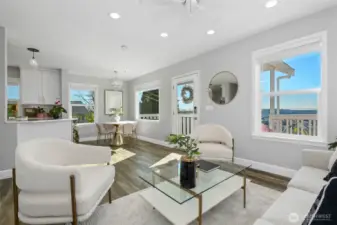 Views from living room and dining room