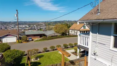 view from side yard deck