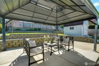 private patio with gazebo