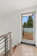 Entrance to rooftop deck