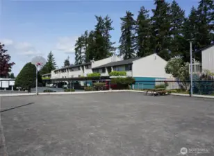View of the condo from athletic court