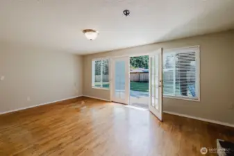 French Doors to Patio and Gazebo