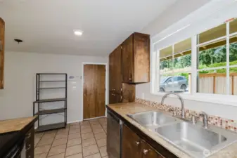 Door off Kitchen to Garage
