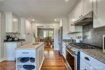 Plenty of cabinet and counter space here, and the island is the icing on the cake.