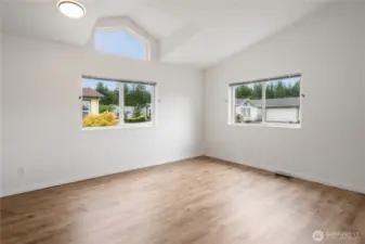 Windows provide lots of natural light