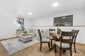 Another angle of spacious Bonus Room with handsome Luxury Vinyl flooring. Game Night here!