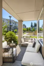 Premium, corner unit with large, shaded patio right off front door