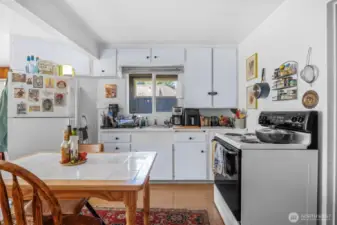 Kitchen in upper duplex unit.
