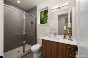 1st floor 3/4 bath.