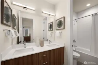 3rd level full bath.