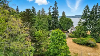 Views approximately 30 feet from highest point on the lot.