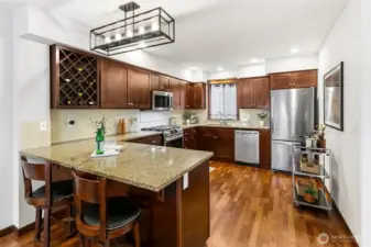 Kitchen is bigger than normal- a 4 butt kitchen!