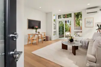 Inside, the vibe is clean, current, and effortlessly livable. Natural light pours in, the layout feels open without wasting space, and the main floor connects beautifully to a landscaped fenced yard with patio access that makes indoor-outdoor living feel easy and natural.