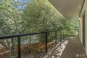 Just imagine waking up and stepping out onto this deck right off of your bedroom - nothing is more peaceful!