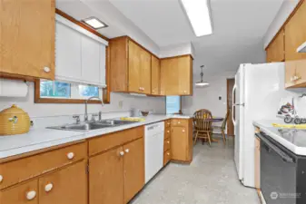 Lots of cabinets and counter space to create your meals.