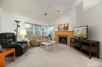 Loads Of Sunshine And Cozy Gas Fireplace