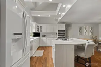 Light and bright updated kitchen is the heart of the home.