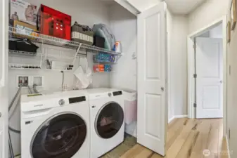 Laundry in hallway
