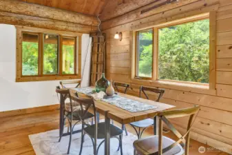 Spacious dining room