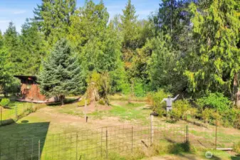 Another view of the fenced garden