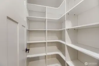 Custom walk-in pantry with shelving