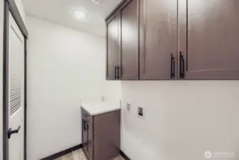 Convenient upstairs laundry