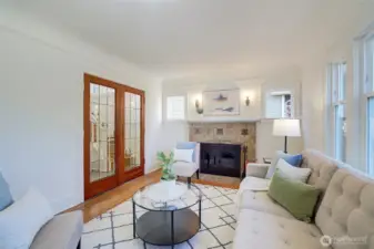 Beautiful French doors to dining room