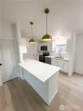 Storage closet and kitchen