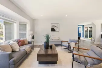 Large windows bring in beautiful light and make the space feel open and airy.