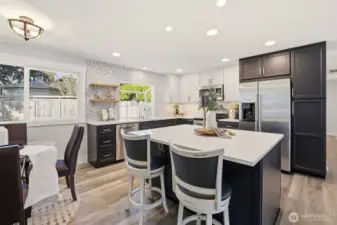 Plenty of counter space makes meal prep feel easy and enjoyable.