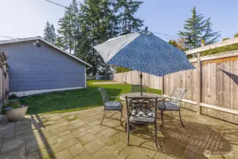A patio space that’s perfect for relaxing at the end of the day.