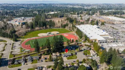 From above you can see how nicely the home sits within the neighborhood.
