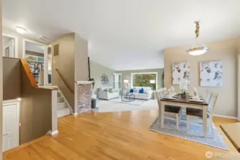 Ideal for entertaining, the dining area keeps guests comfortably connected to the heart of the home.