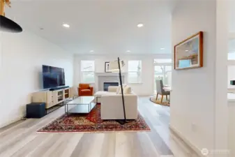 living room view from hallway