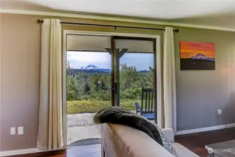 View of the mountain from the living room