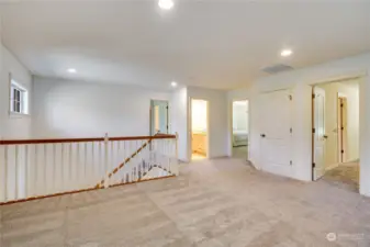 Three bedrooms upstairs.