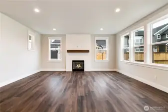 Huge windows | Fire place