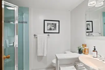 Lower bathroom.