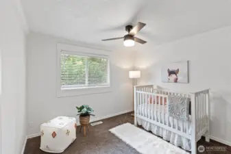 The second of three bedrooms this home includes.
