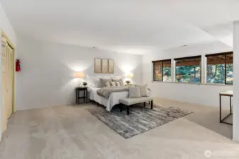Double closets are to the left