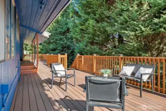 New Trex deck overlooks backyard