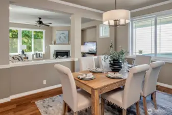 Formal Dining area.Open main floor for ease of entertaining.