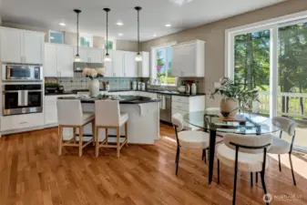 Dining space in kitchen or at island.