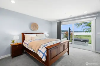 Primary Suite with direct access to the Hot Tub